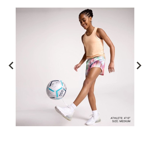 DSG Girls' Stride Shorts - Multicolor Striped - Picture 8 of 9